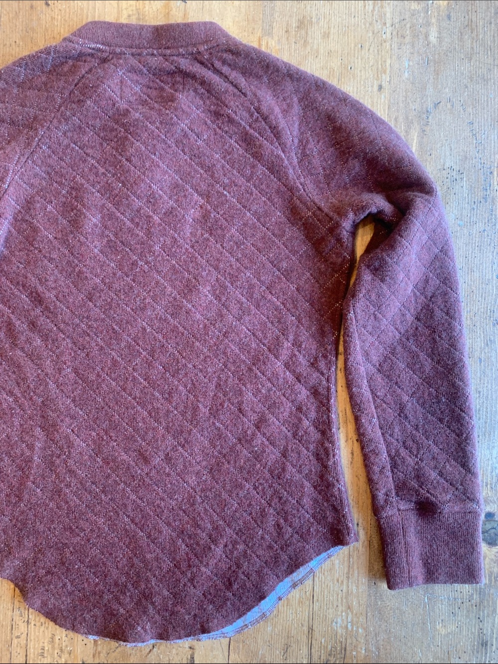 Patagonia Women's Quilted Henley Sweater - Maroon - Picture 9 of 16